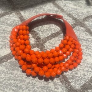 Fairchild Baldwin Vibrant Orange Beaded Necklace